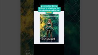 How to design a cheerleader poster in Canva #cheerleader #seniorphotos #canvatutorial