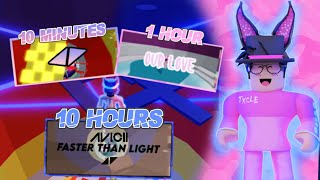 Making A Tower Of Hell MONTAGE In 10 Minutes, 1 Hour &amp; 10 Hours | Roblox | Tower Of Hell