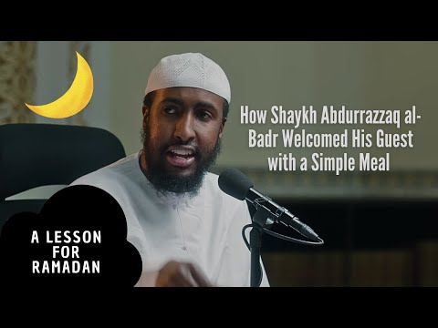 How Shaykh Abdurrazzaq al-Badr Welcomed His Guest #ramadan | Ustadh ARH