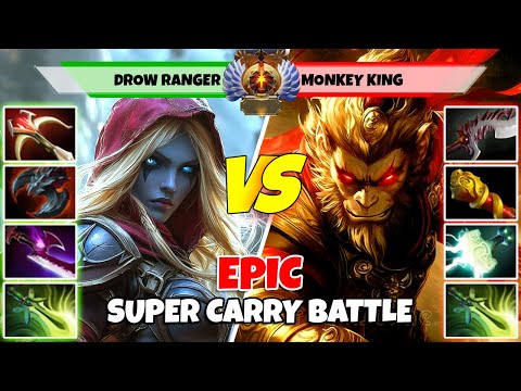DROW RANGER (Carry) vs MONKEY KING (Carry) - Epic Battle Of Immortal Rank Dota 2 Players - Z Dota 2
