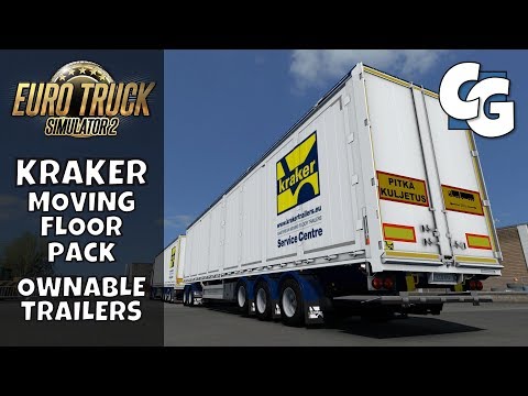 Mod Spotlight - Kraker Walkingfloor Pack 2.0 (Ownable Trailers) - ETS2 1.32