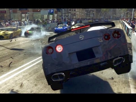 GRID 2 car crashes slow motion Montage 34