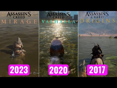 Assassin's Creed Mirage vs Valhalla vs Origins | Physics and Details Comparison