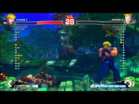 SSF4 Rank Match  Playerjun52 (KE)  vs  hioseijurou (GU)