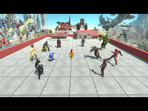 1vs1 Super Heroes War - Marvel vs DC  - Animal Revolt Battle Simulator