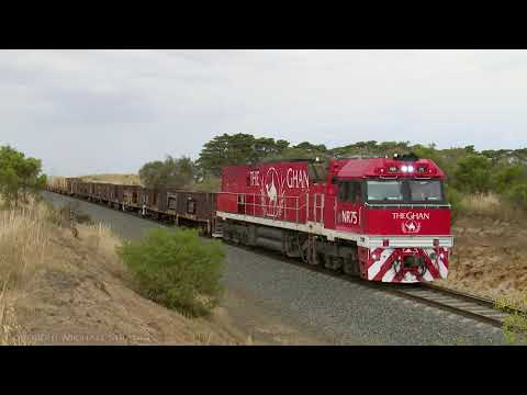NR75 "The Ghan" Leads 3XM4 Steel Train -  PoathTV Australian Railways