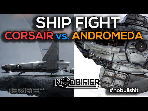 Ship Fight - CORSAIR vs ANDROMEDA - Star Citizen