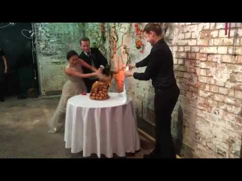 2014.10.11: Cake Smashing 1 at Alice & G Wedding Reception at the Doodle Bar