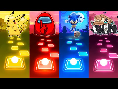 Pikachu vs Among Us vs Sonic vs Coffin Dance - Tiles Hop EDM Rush