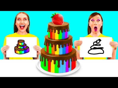 Who Draws it Better Take The Prize | Funny Food Situations by PaRaRa Challenge