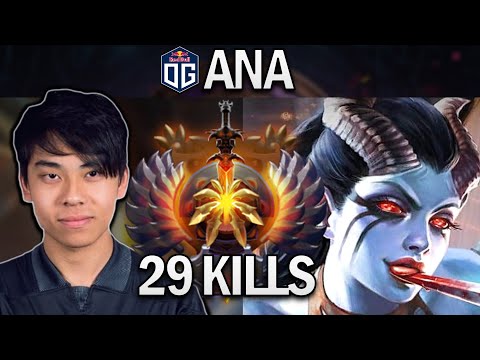 OG.ANA QUEEN OF PAIN WITH 29 KILLS - DOTA 2 7.27 GAMEPLAY