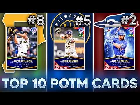 RANKING THE 10 BEST PLAYER OF THE MONTH (POTM) CARDS IN MLB THE SHOW 21 DIAMOND DYNASTY!