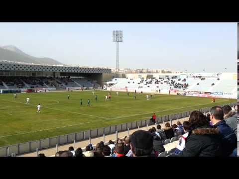 Buen pase de Santi Villa a Pablo Ortiz que acaba en Sergio Molina que dispara mal