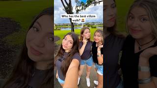 Who has the best VILLAIN WALK?! 👀🦹🤣 | Triple Charm #Shorts