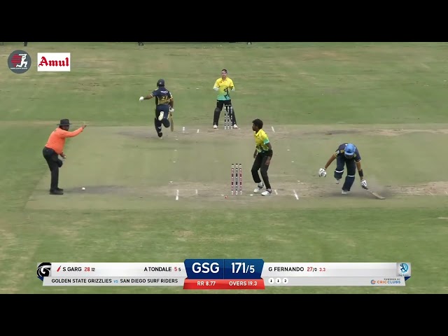 MiLC T20 Highlights: Golden State Grizzlies vs San Diego Surf Riders
