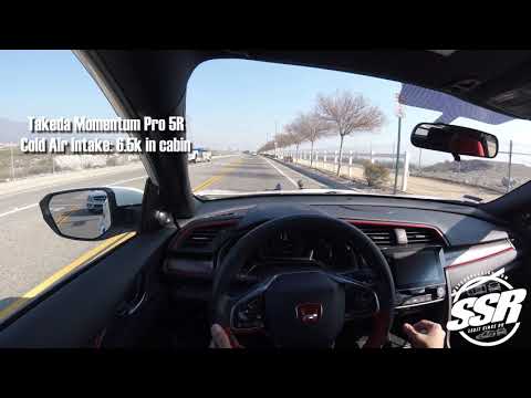 Takeda Momentum Pro 5R Cold Air Intake Civic Type-R FK8 Sound Comparison