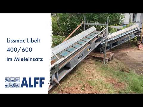 Erde befördern mit Hilfe von Lissmac Förderbändern Lisbelt 400/600 #alffmaschinen #alffmietpark