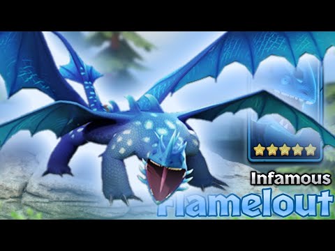 Infamous Flamelout — 5-Star Premium Blue Singetail | Dragons: Titan Uprising