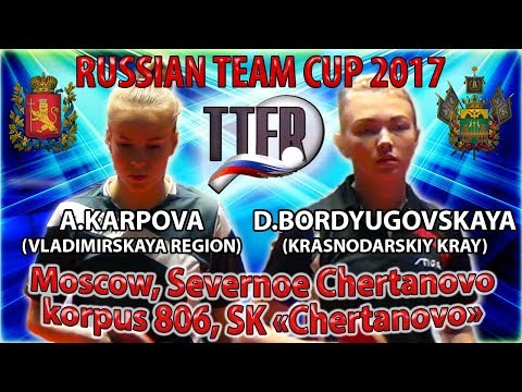 RUSSIAN CUP KARPOVA - BORDYUGOVSKAYA #tabletennis #настольныйтеннис