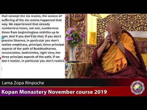 20191203 1530 LZR Kopan - Everything comes from the mind. How to have lamrim realizations