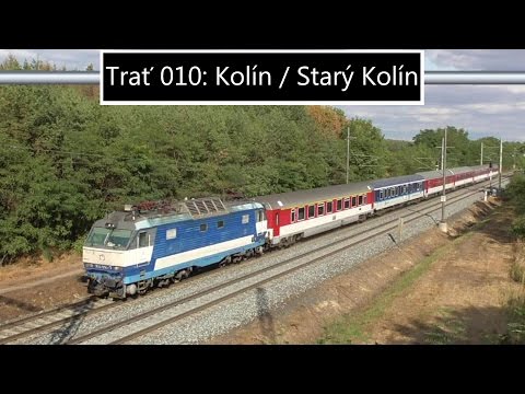 Trains on track SŽDC 010 near Kolín (CZ) - 20.9.2016