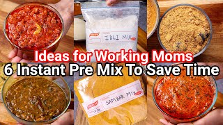 6 Instant Premix Recipes For Working Mothers - Perfect Recipes to Save Time | Pre Mix Paste & Powder