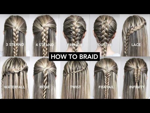10 Basic Braids For Beginners | Easy DIY Tutorial