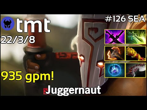 935 gpm! tmt plays Juggernaut!!! Dota 2 7.20
