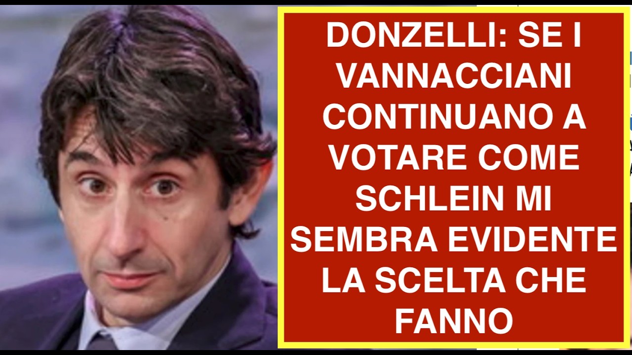 DONZELLI: SE I VANNACCIANI CONTINUANO A VOTARE COME SCHLEIN MI SEMBRA EVIDENTE LA SCELTA CHE FANNO