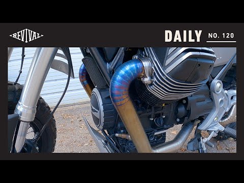 Moto Guzzi V85 TT Gets The Titanium Exhaust Treatment // Revival Daily 120