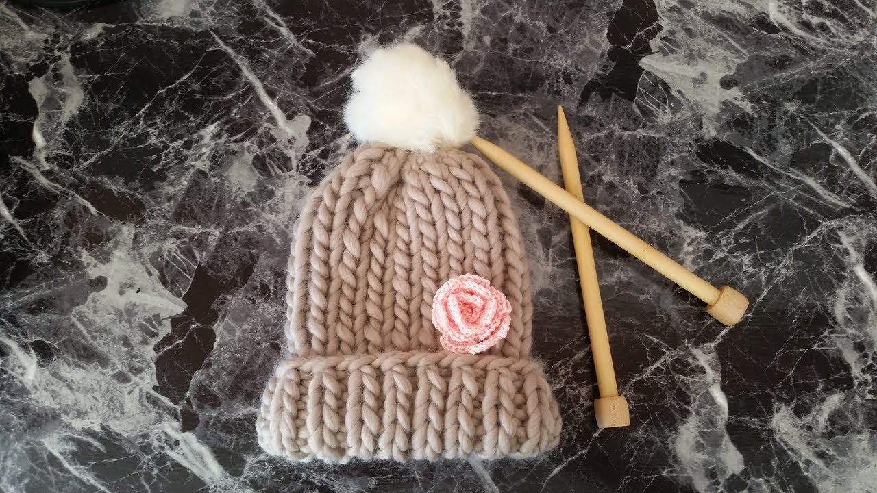 DIY Knit Chunky Hat (Fast & Easy)