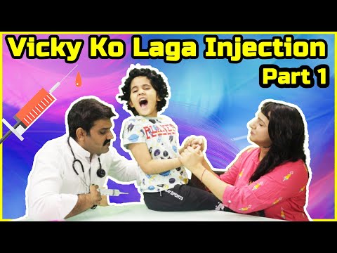 DAD AND VICKY PRETEND PLAY WITH DOCTOR SET | Funny Story | हिंदी कहानियाँ | Part #1