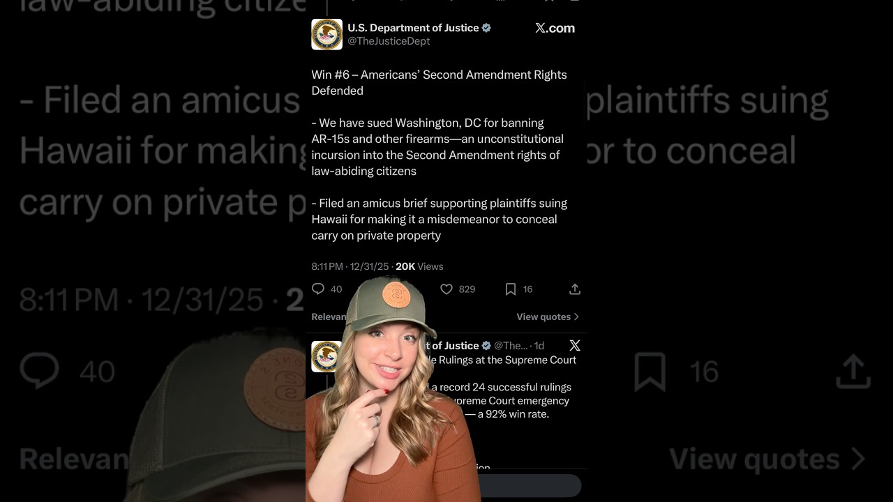 DOJ Defends The 2A?!? #shortsfeed #2ndamendment #shortsvideo #shorts