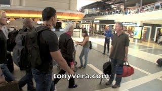 Televangelist BENNY HINN Heckled at Airport 'WORLD'S GREATEST SCAMMER