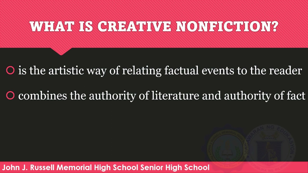 Creative Non-Fiction Principles, Elements and Techniques