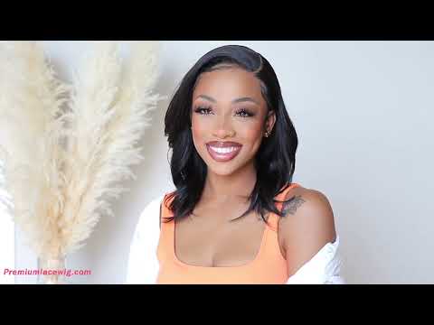 14inch 150% Density BOB Deep Wave Full Lace Wig Peruvian Human Hair Instock