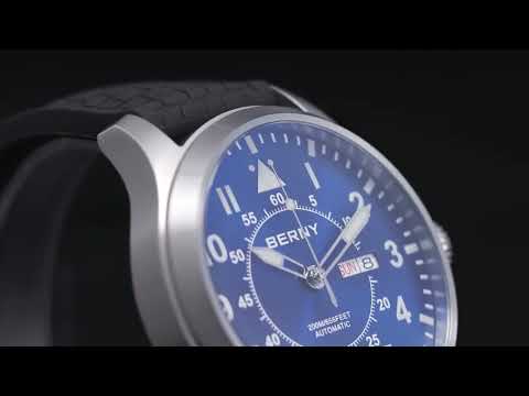 BERNY 20Bar Diver Men Automatic Watch Mechanical Watch NH36 Pilot Military Luminous Watches-AM127M