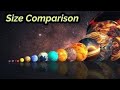 Size Of Planets Comparison To Earth Big Solar System 3D Stars Size Comparison