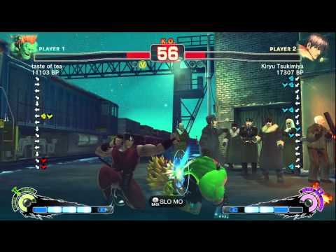 Kiryu Tsukimiya [Guy] vs taste of tea [Blanka] SSF4 Japanese Online Ranked Matches - TRUE-HD