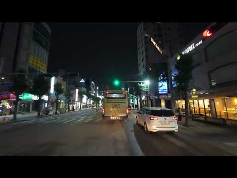 Dirigindo à noite do Gocheok Neighborhood Park, Guro-gu, Seul para Gwangmyeong-dong, Gwangmyeong-si
