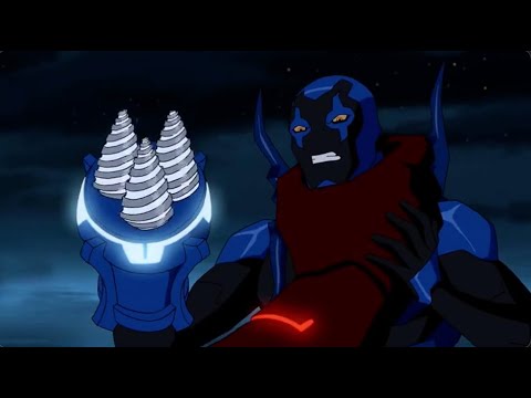 Blue Beetle Mopping The Floor With Red Volcano