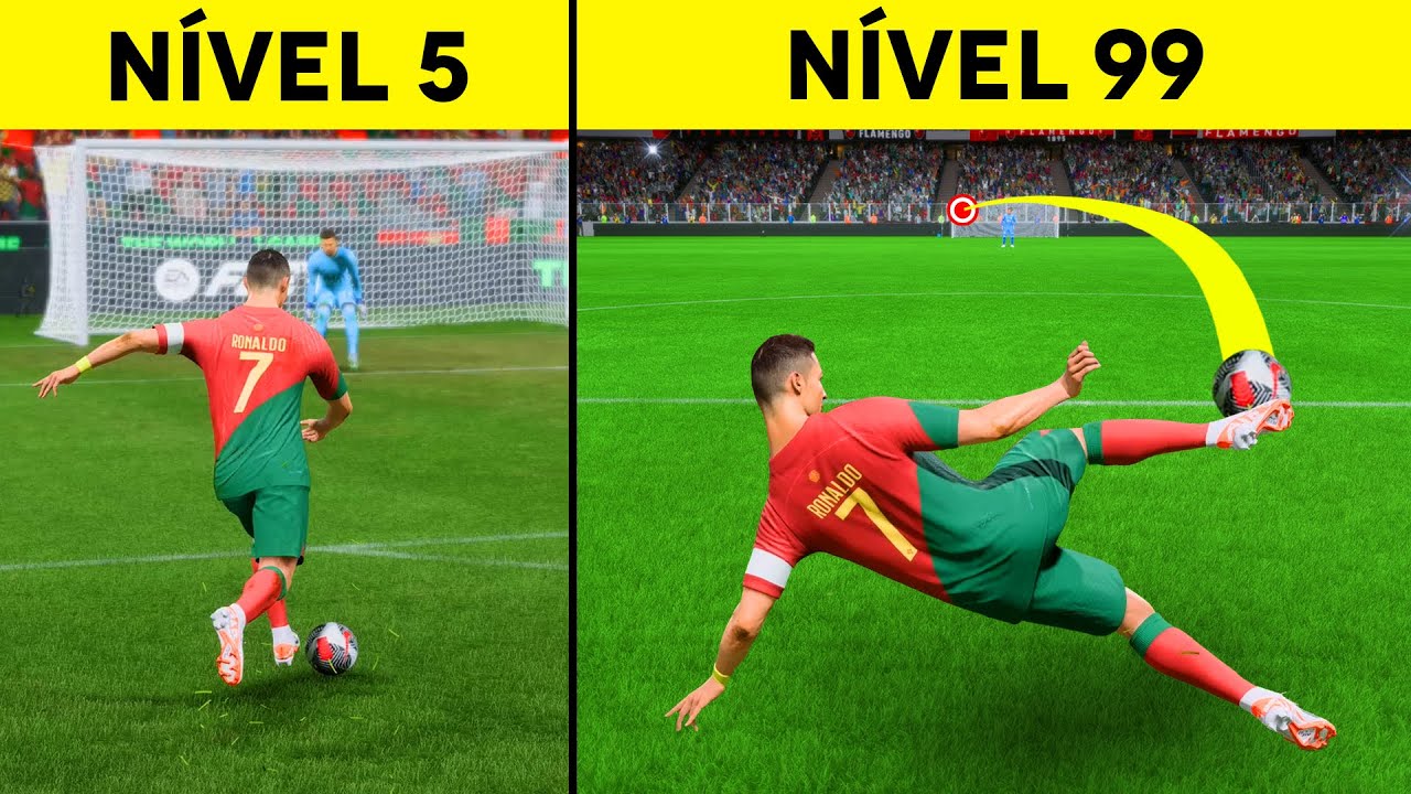 Gols IMPOSSÍVEIS do Ronaldo Nível 1 ao Nível 100