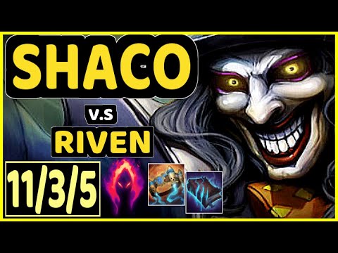 PINK WARD (SHACO) vs RIVEN - QUADRAKILL 11/3/5 KDA TOP GAMEPLAY - NA Ranked DIAMOND