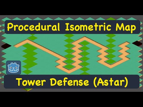 Procedural Isometric Tower Defense Map (Astar) Godot 3.1 Tutorial [1]