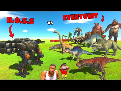 BOSS ROBOT vs EVERYUNIT in Animal Revolt Battle Simulator with SHINCHAN CHOP