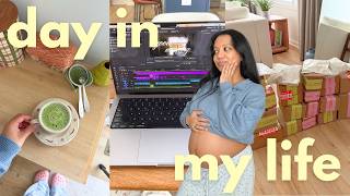 DIML as a business owner in my 3rd trimester 🤰😅💻  productive vlog, planning the nursery, my routine