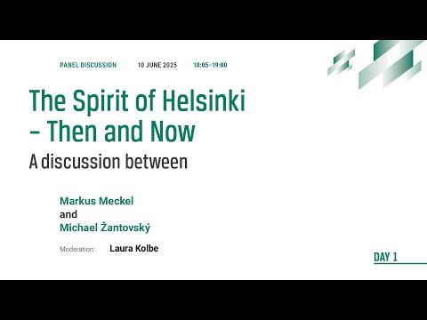 Panel Discussion: The Spirit of Helsinki – Then and Now | 13th European Remembrance Symposium