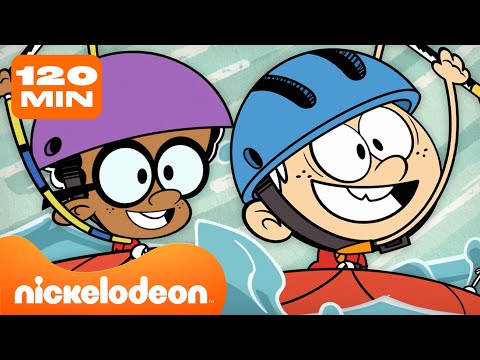 Capa de Loud House | Aventuras ao Ar Livre da Família Loud! 🌲 c/ Os Casagrandes | 2 Horas | Nickelodeon