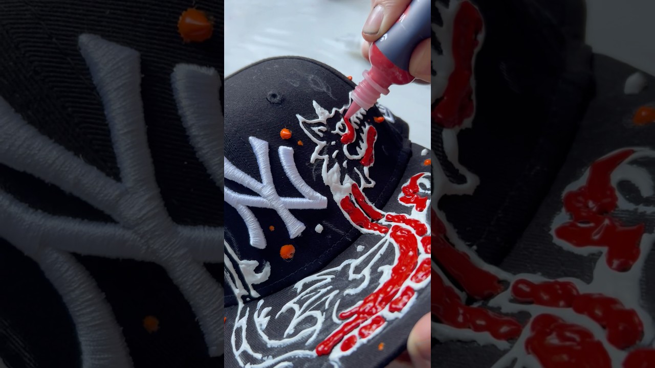 Probando la pintura 3D en una Gorra NEW ERA ! ❤️ #pintura3D #3dpaint #newera