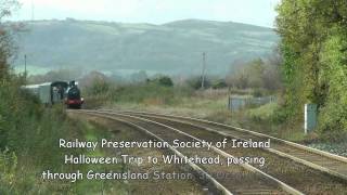 preview picture of video 'RPSI Halloween Steam Train Trip to Whitehead - 30 Oct 2011'